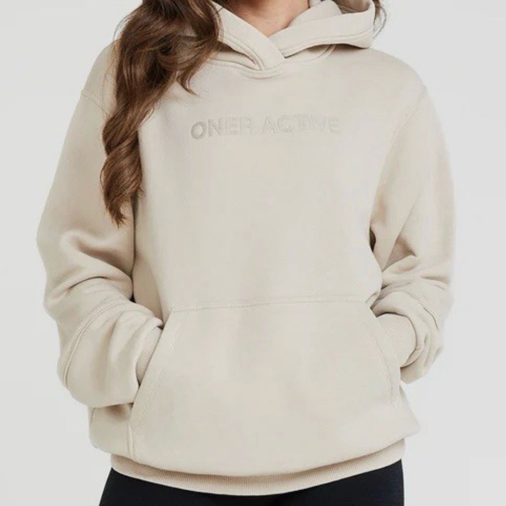 Oner Active Women's Cream Hoodie Sweatshirt